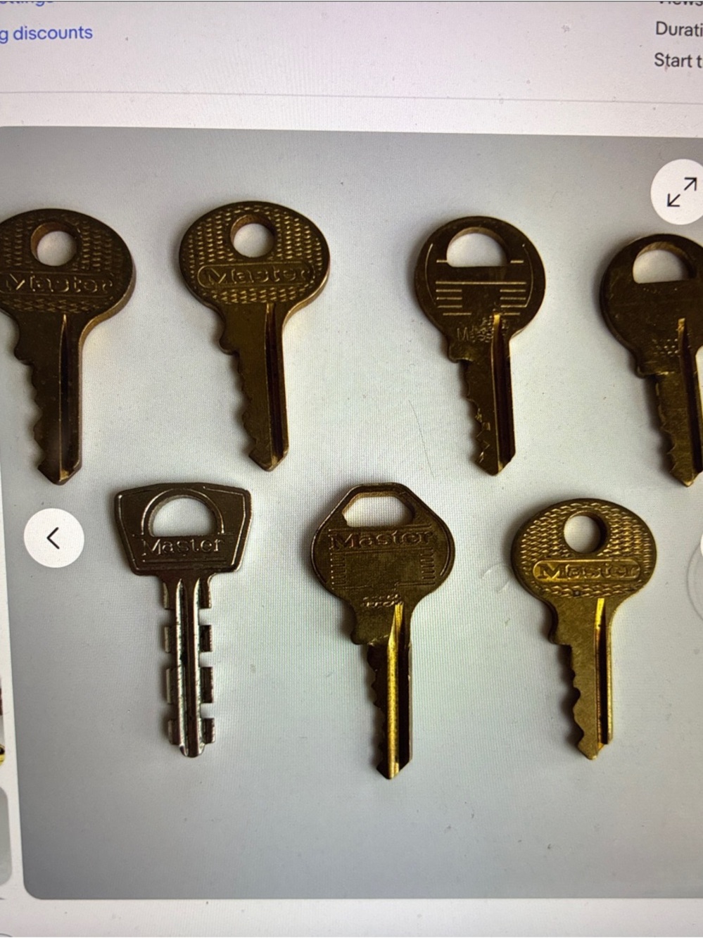 Master Lock Padlock Keys Lot of 7 crafts, junk journaling, steampunk